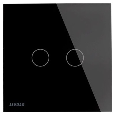 Interrupteur Tactile LIVOLO 2 boutons / 1 voie noir