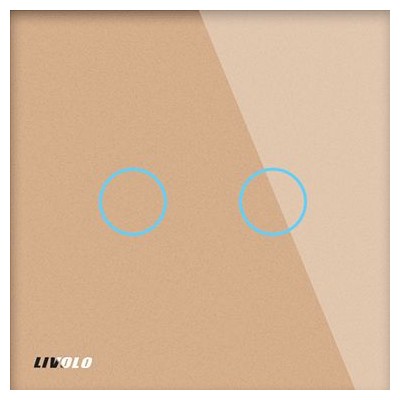 Interrupteur Tactile LIVOLO 2 boutons / 1 voie doré