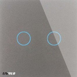Interrupteur Tactile LIVOLO 2 boutons / 1 voie gris