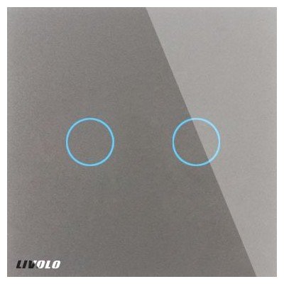 Interrupteur Tactile LIVOLO 2 boutons / 1 voie gris