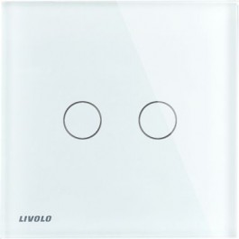 Double Bouton poussoir LIVOLO pour télérupteur  -VL-C702H-11  blanc