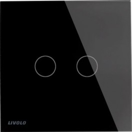 Double Bouton poussoir LIVOLO pour télérupteur  -VL-C702H-11 noir