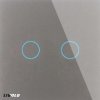 LIVOLO plaque en verre pour interrupteur tactile deux boutons gris
