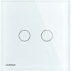 LIVOLO plaque en verre pour interrupteur tactile deux boutons blanc