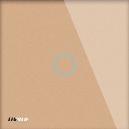 Plaque en verre pour interrupteur tactile Livolo doré