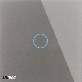 Plaque en verre pour interrupteur tactile Livolo gris