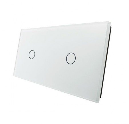 LIVOLO plaque en verre pour interrupteur tactile deux boutons