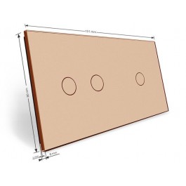 LIVOLO plaque en verre pour interrupteur tactile deux boutons