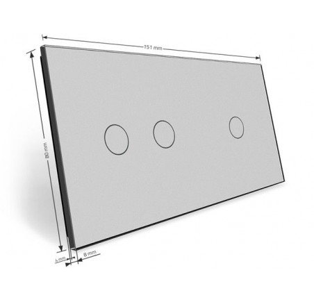 LIVOLO plaque en verre pour interrupteur tactile deux boutons