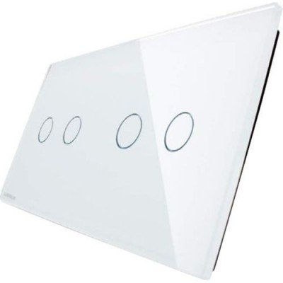 LIVOLO plaque en verre pour interrupteur tactile deux boutons