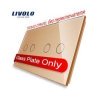 LIVOLO plaque en verre pour interrupteur tactile deux boutons