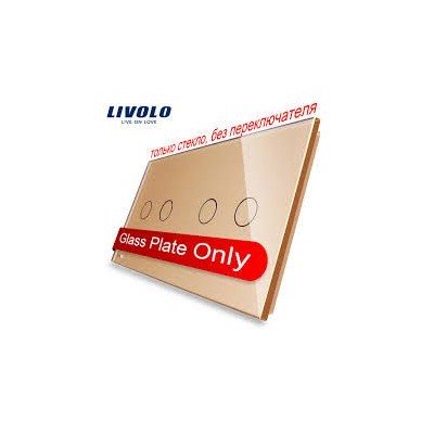 LIVOLO plaque en verre pour interrupteur tactile deux boutons