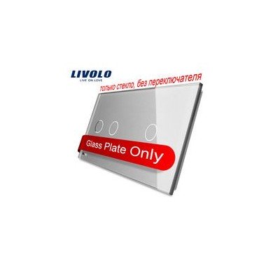 LIVOLO plaque en verre pour interrupteur tactile deux boutons