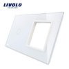 LIVOLO plaque en verre pour interrupteur tactile deux boutons
