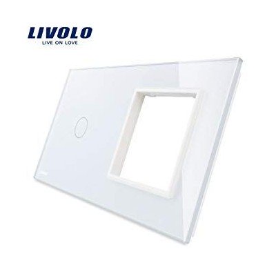 LIVOLO plaque en verre pour interrupteur tactile deux boutons