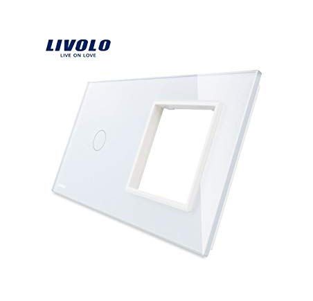 LIVOLO plaque en verre pour interrupteur tactile deux boutons