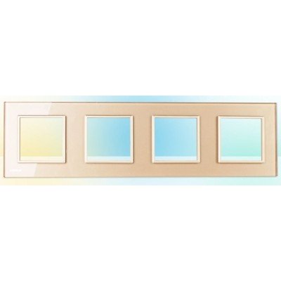 Livolo Panneau Verre Cristal - Double interrupteur + prise