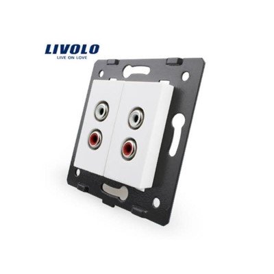 Livolo Prise Murale Gris Panneau Verre Cristal