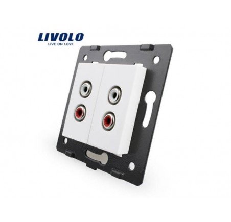 Livolo Prise Murale Gris Panneau Verre Cristal