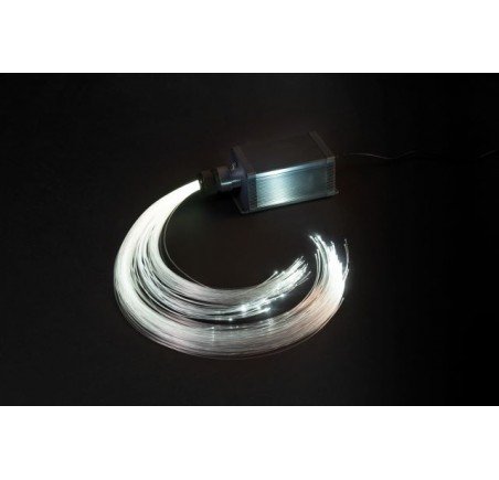 Kit ciel étoilé blanc 200 fibres optiques lumineuses, idéal pour surface allant de 8 à 12 m2.