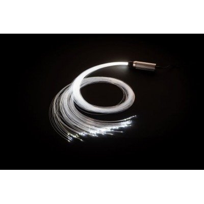 Mini kit ciel étoilé blanc 50 fibres optiques lumineuses, idéal pour petite surface.