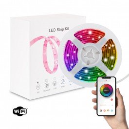 Kit ruban led RGBWW Luxylum ensemble complet avec télécommande WIFI Smartphone