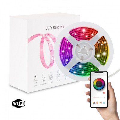 Kit ruban led RGBWW Luxylum ensemble complet avec télécommande WIFI Smartphone
