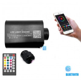 Générateur de lumière LED 16 Watts RGBW BLUETOOTH + Application téléphone + télécommande RF
