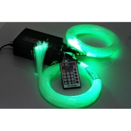 aftertech® Kit Fibre optique ciel étoilé 200 points 5 mètres LED Blanc