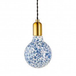 AMPOULE MOZAIC BLEUE G125-FILAMENT LED-4W-E27-10000K-DIMMABLE Réf : 976641