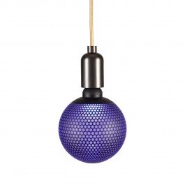 AMPOULE LED BLEUE IMPRIMÉE HEXAGONE E27 G125 3,5W 2700K DIMMABLE Réf : 174116