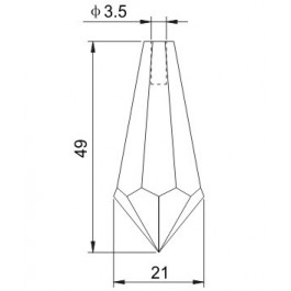 Embout Cristal MCE-041 dimension