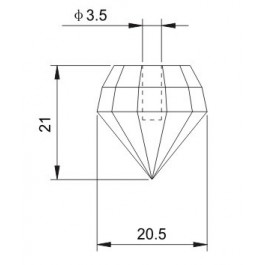 Embout Cristal MCE-045 dimension