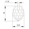Embout Cristal MCE-056 dimension Embout Cristal MCE-056 dimension
