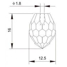 Embout Cristal MCE-056 dimension
