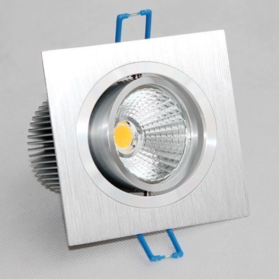 Downlight COB LED carré inox brossé Downlight COB LED carré inox brossé