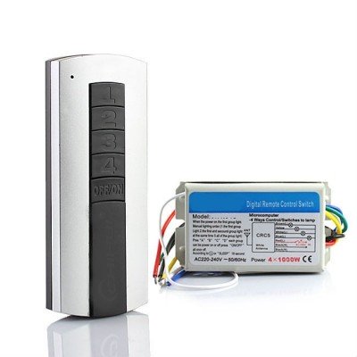 Télécommande sans fil 4 voies (4 x 1000 Watts)