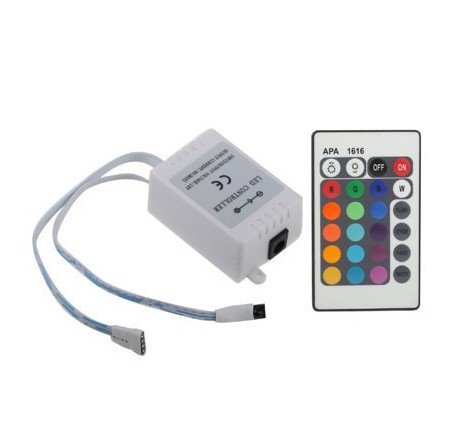 Contrôleur de couleur RGB avec télécommande infra rouge