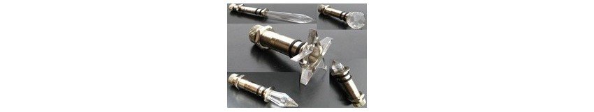 Embout de Terminaison en Cristal et Inox pour Fibre Optique Lumineuse